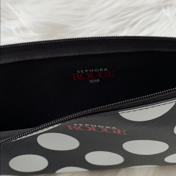 Sephora Rouge B&W Polka Dot Cosmetics Pouch - Picture 3 of 7